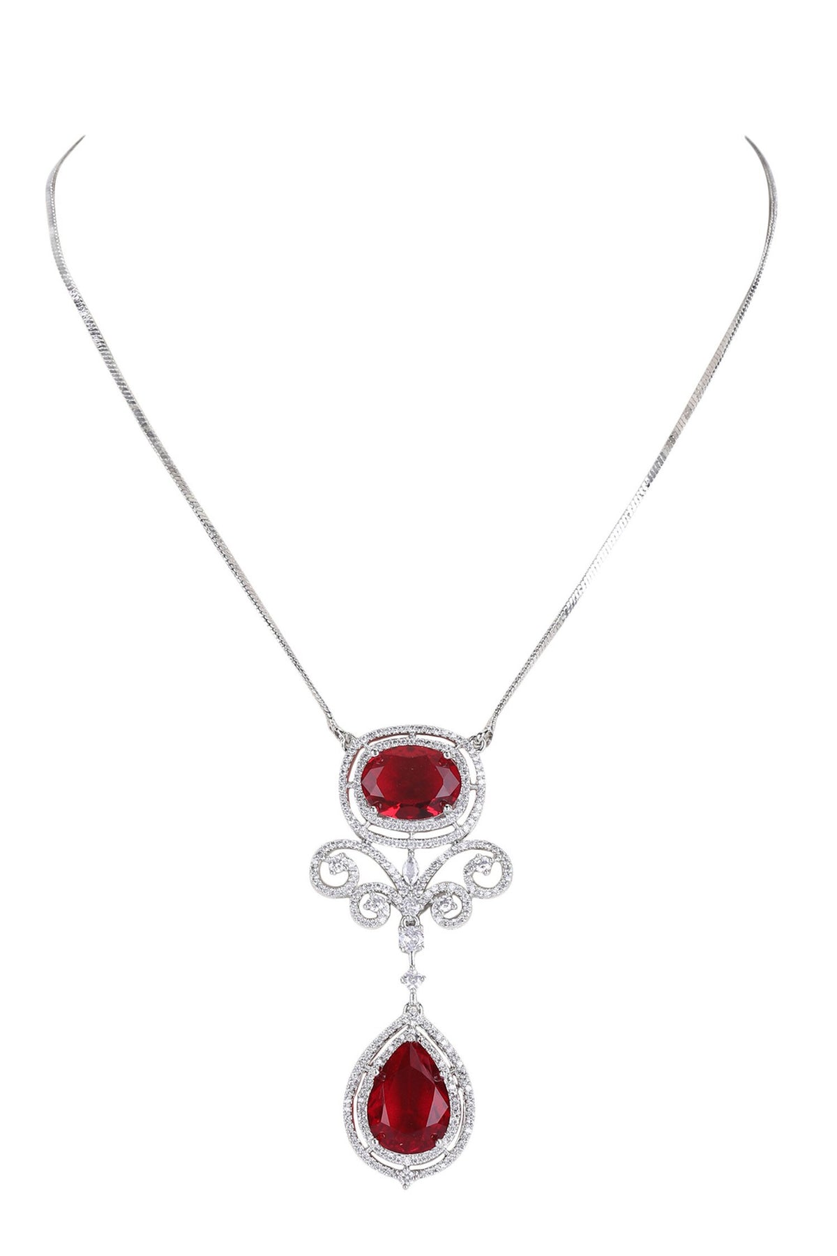 Zircon Embellished Jewellery Set 