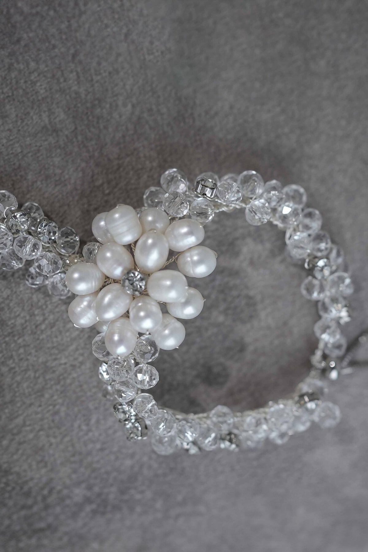 Gretel Rhinestone Floral Embellished Bracelet 