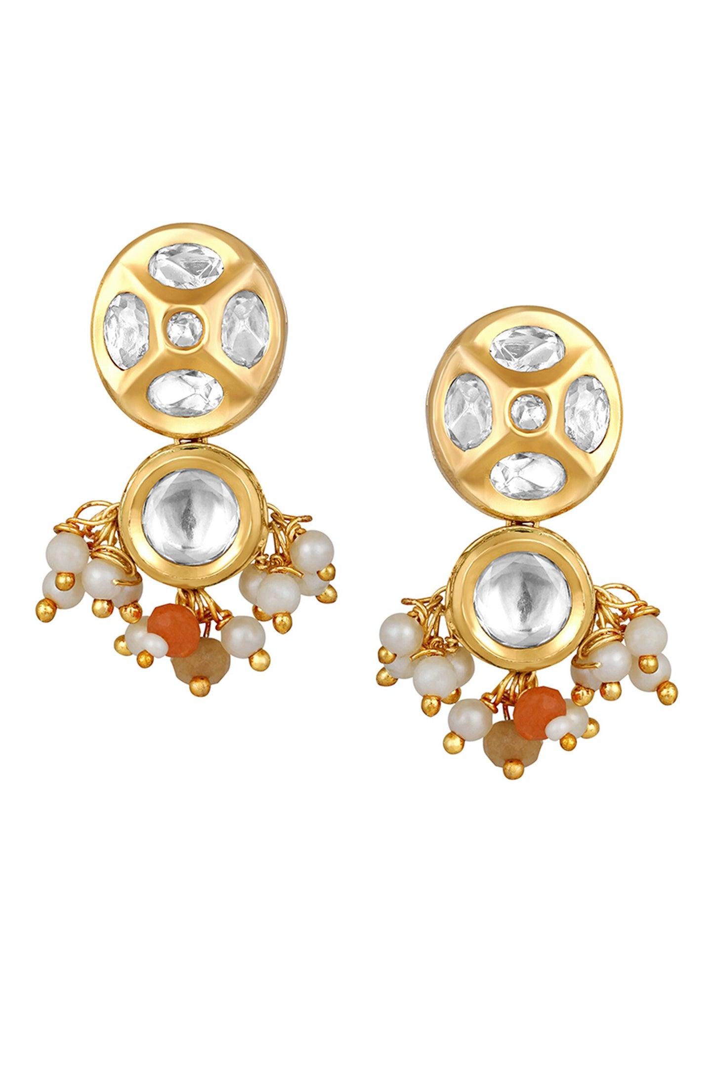 Geometric Kundan Embellished Necklace Set 