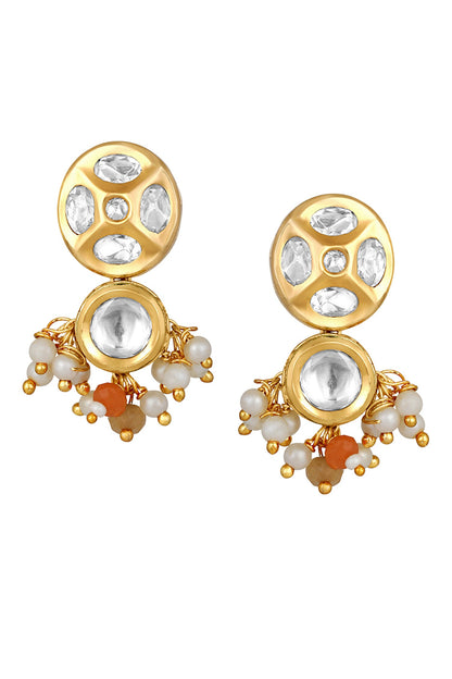 Geometric Kundan Embellished Necklace Set 