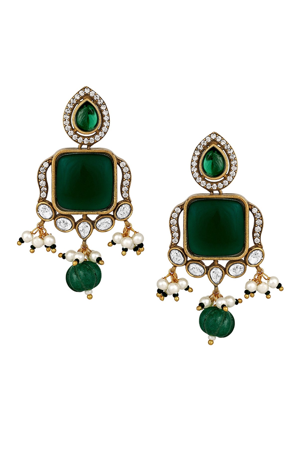 Floral Kundan Embellished Necklace Set 