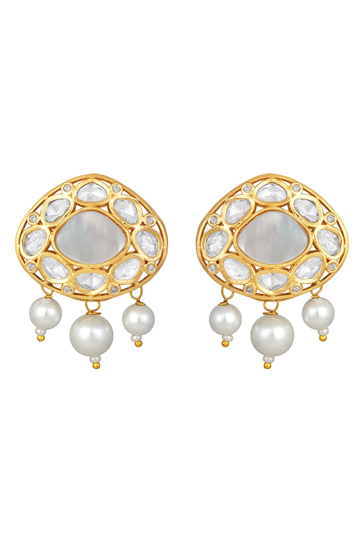 Mother Of Pearl Embellished Necklace Set 