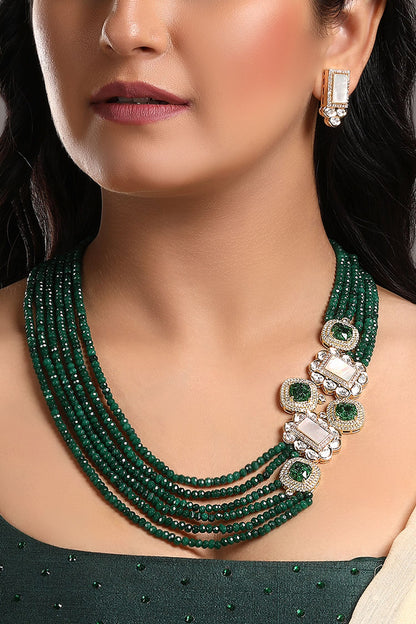 Hydro Stone Embellished Necklace Set 