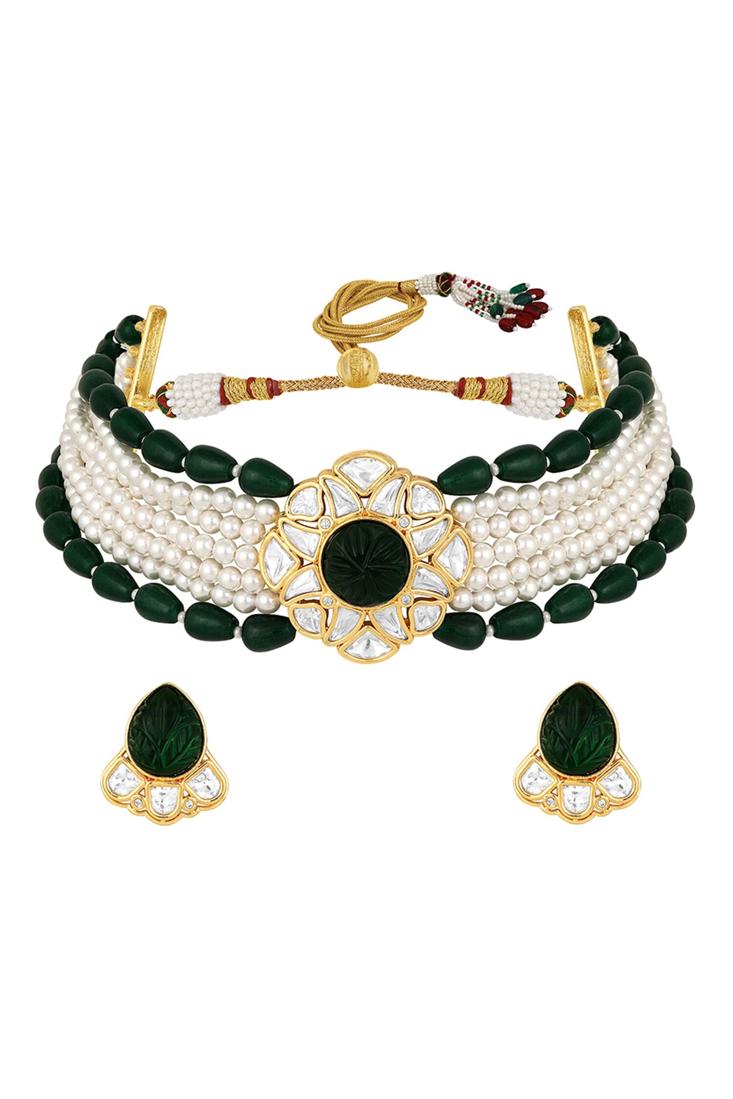 Floral Embellished Choker Set 