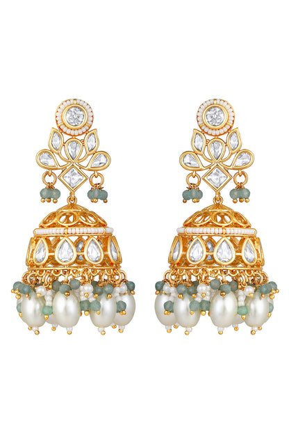 Kundan Embellished Jhumkas 