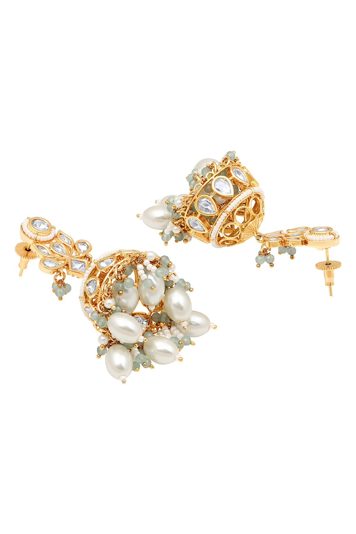 Kundan Embellished Jhumkas 