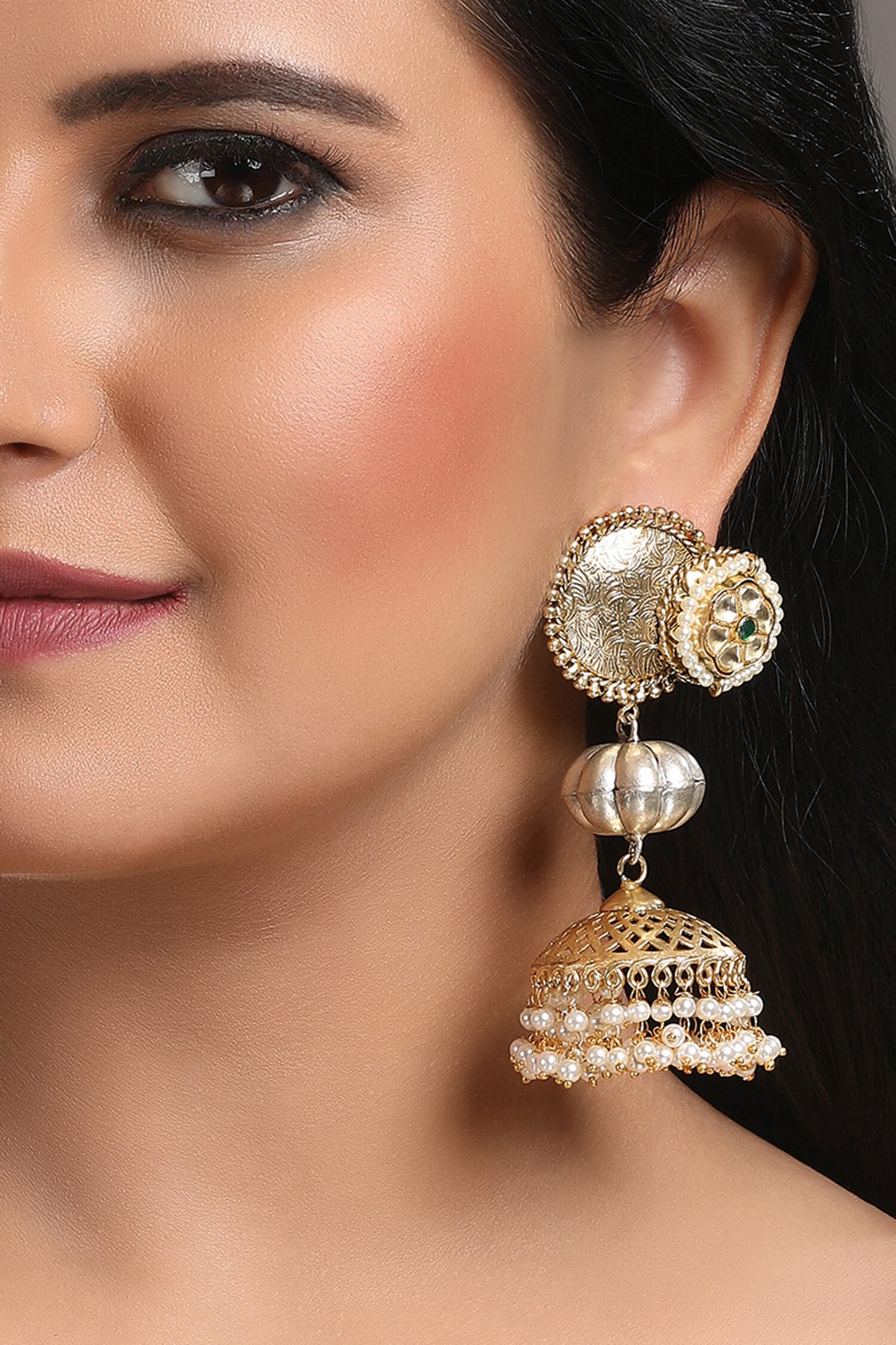 Dual Plated Handcrafted Jhumkas 