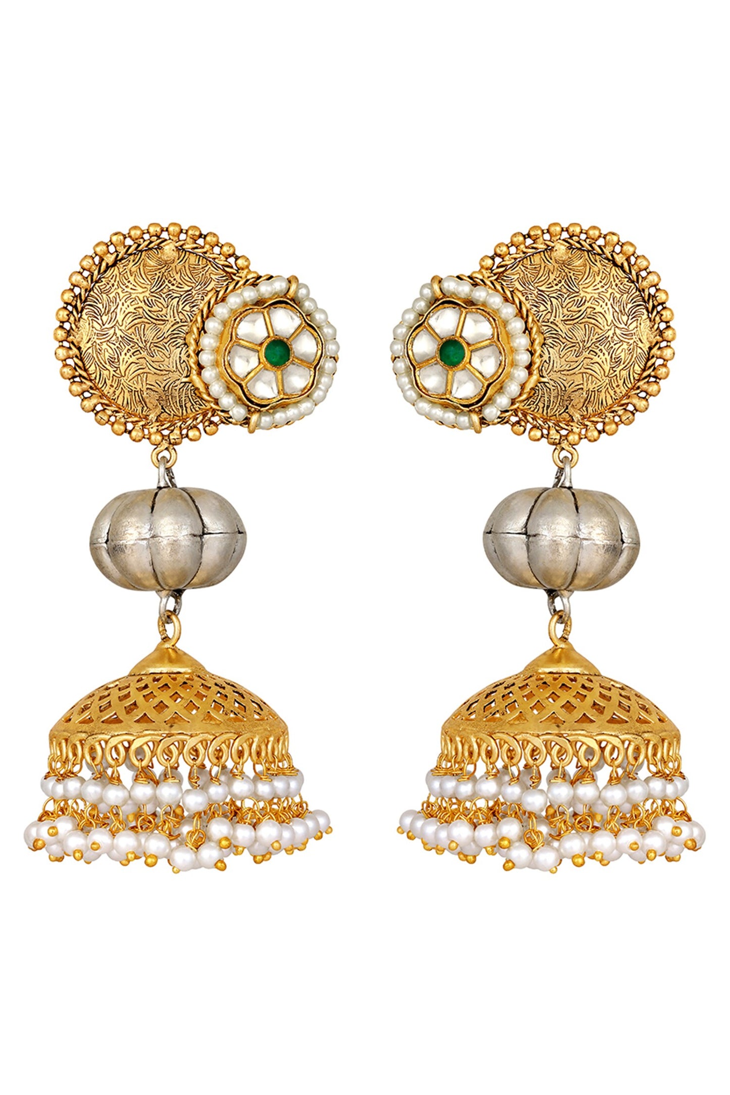 Dual Plated Handcrafted Jhumkas 