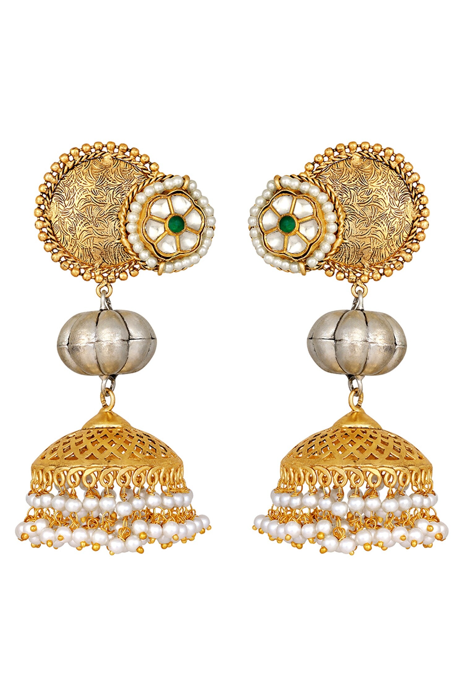 Dual Plated Handcrafted Jhumkas 