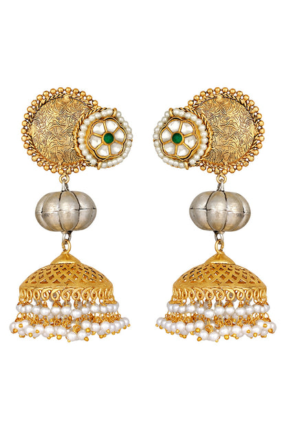 Dual Plated Handcrafted Jhumkas 
