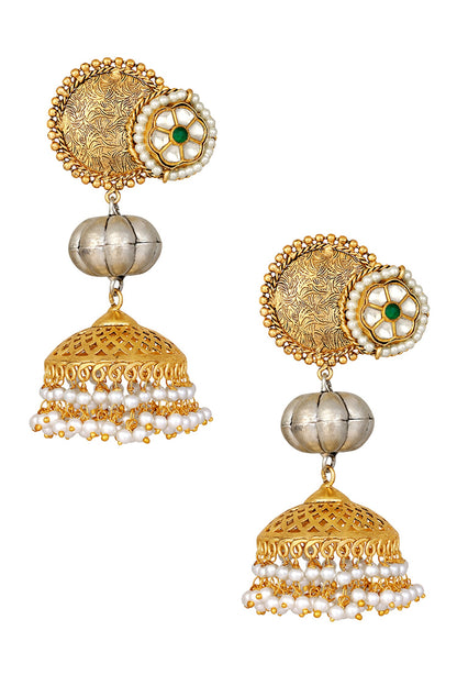 Dual Plated Handcrafted Jhumkas 