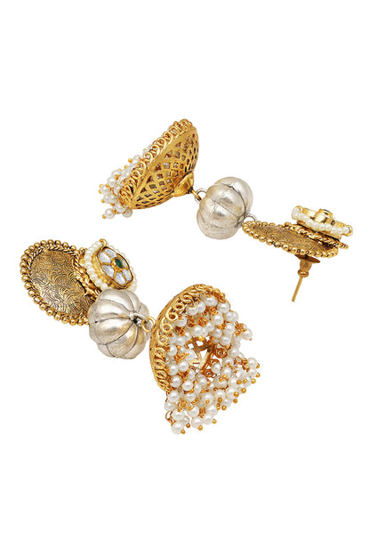 Dual Plated Handcrafted Jhumkas 