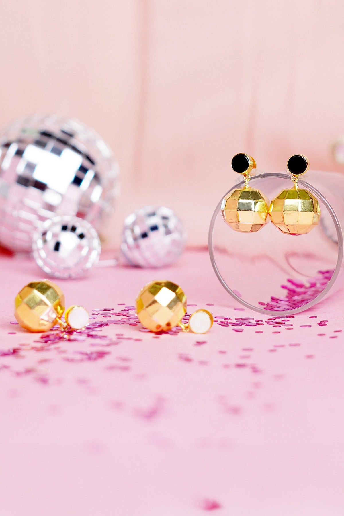 Onyx Stone Embellished Earrings 
