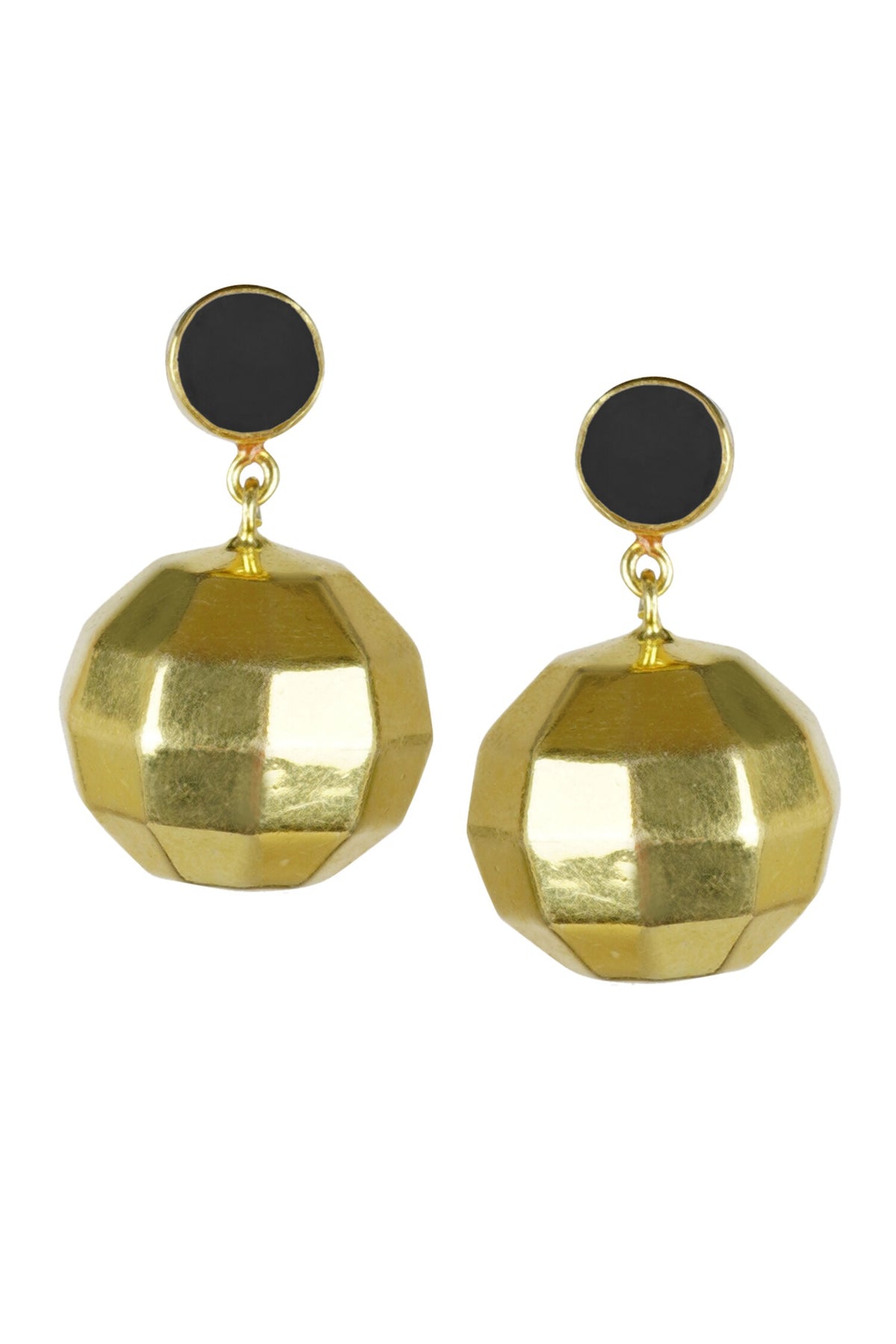 Onyx Stone Embellished Earrings 