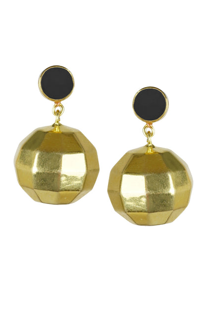 Onyx Stone Embellished Earrings 