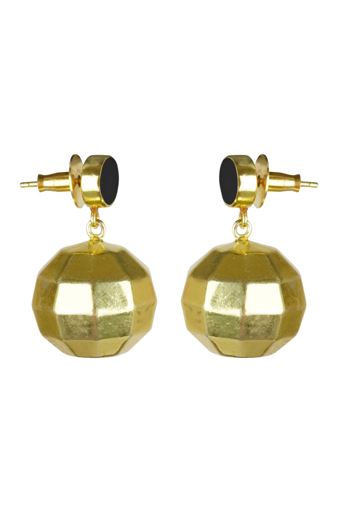 Onyx Stone Embellished Earrings 