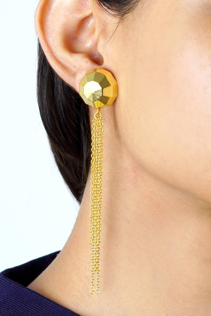 Chain Tassel Embellished Earrings 
