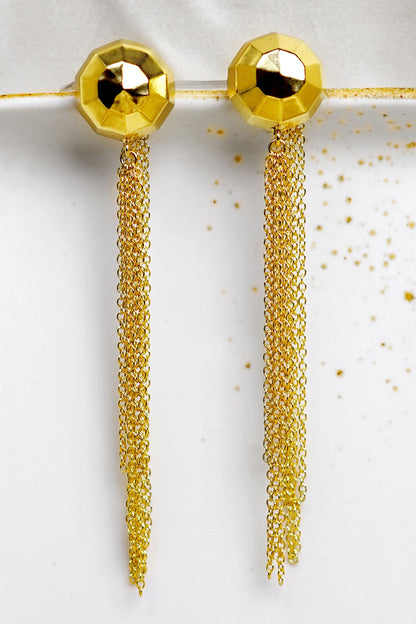 Chain Tassel Embellished Earrings 