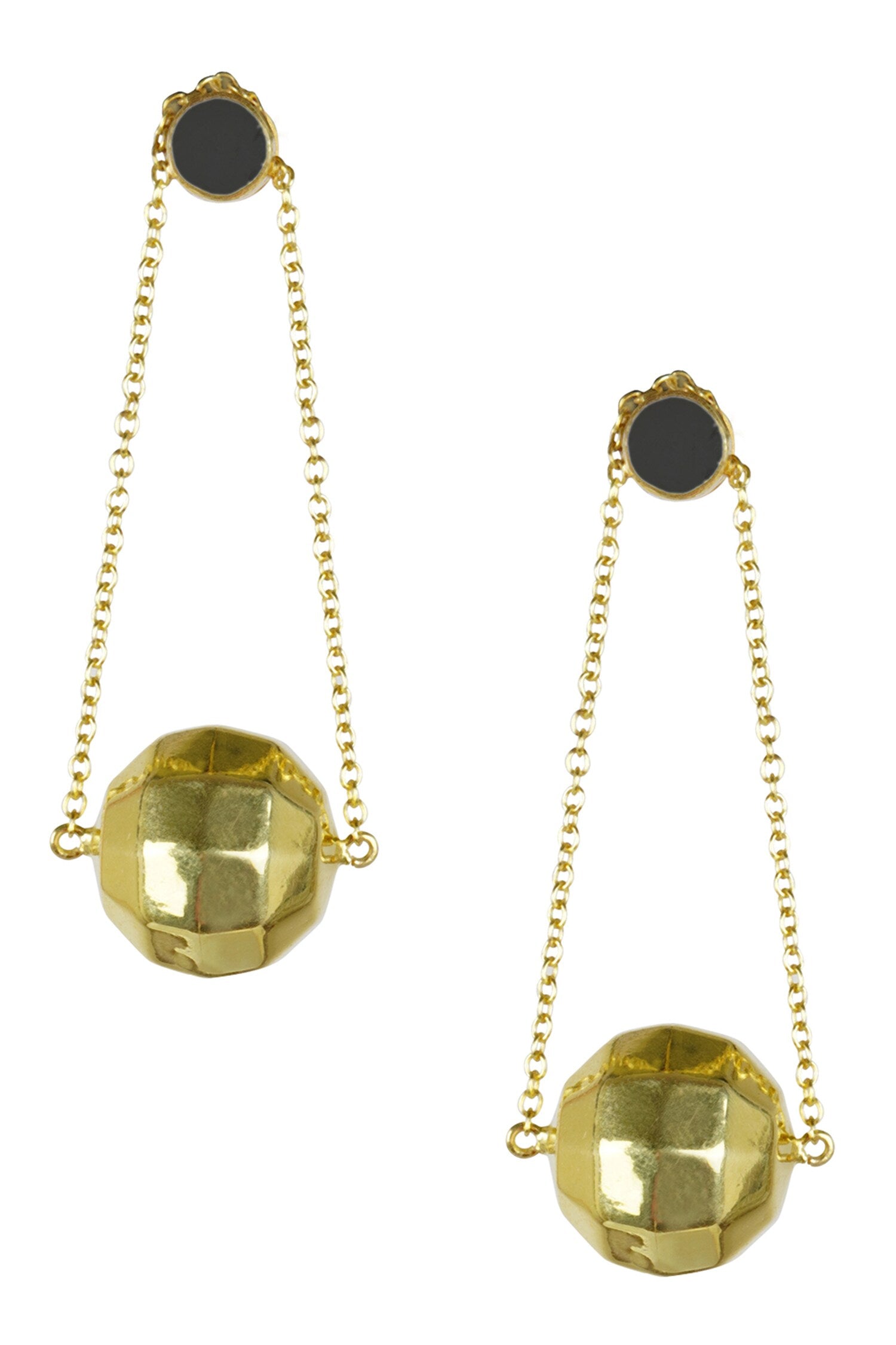 Onyx Stone Studded Earrings 