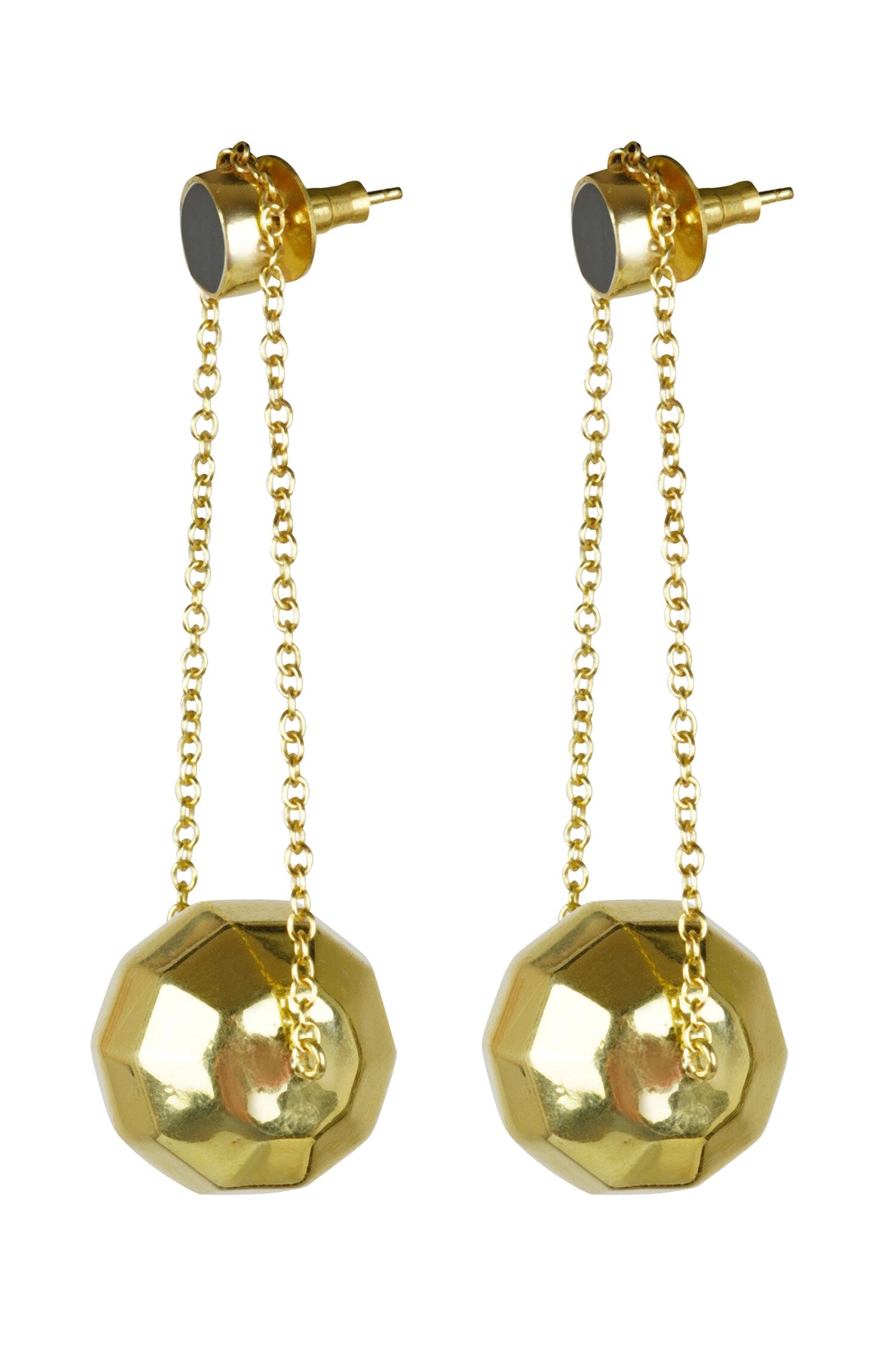 Onyx Stone Studded Earrings 