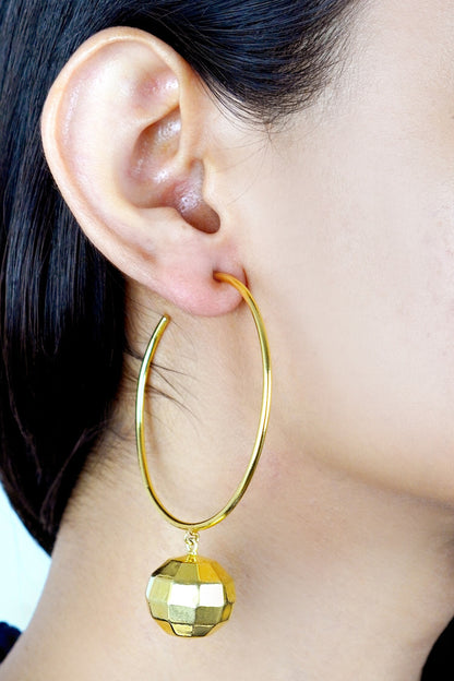 Disco Ball Textured Hoops 
