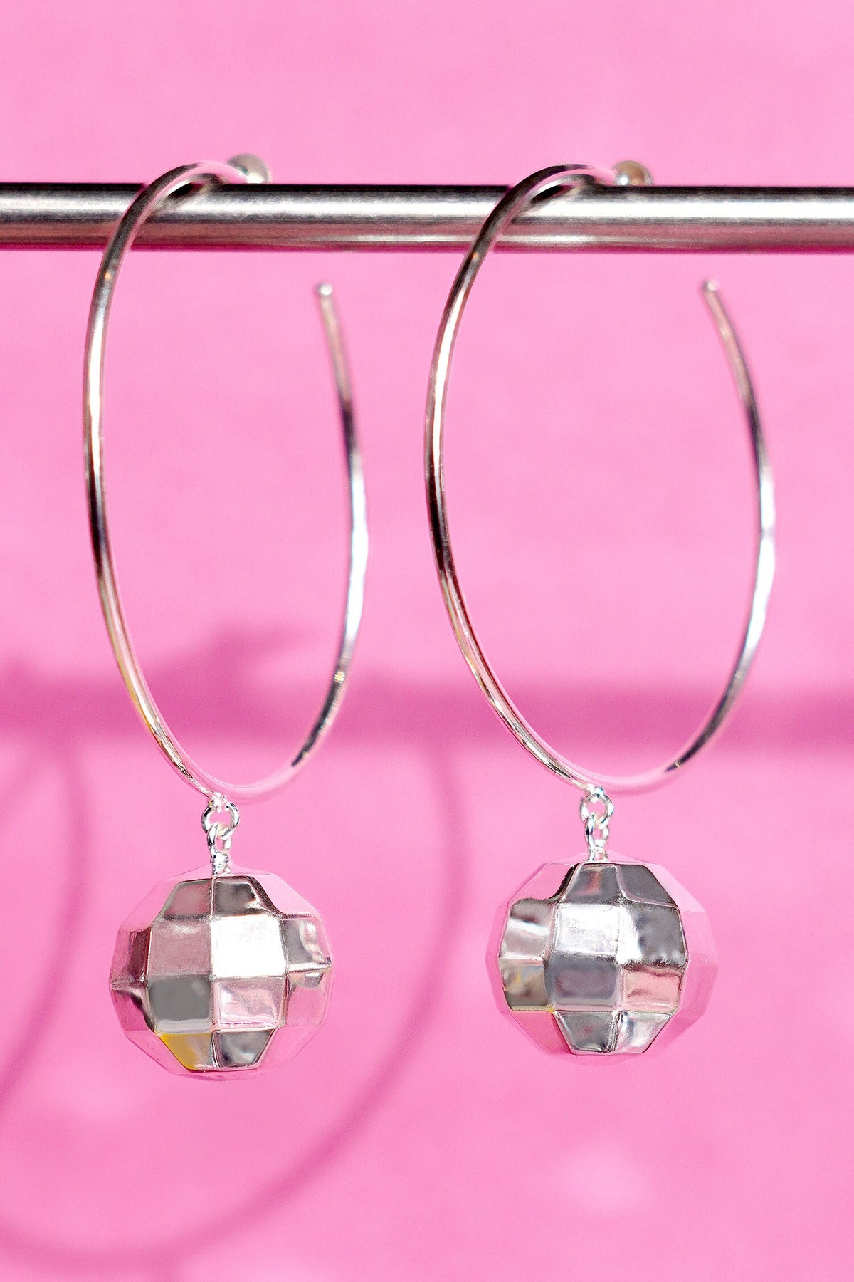 Disco Ball Textured Pattern Hoops 