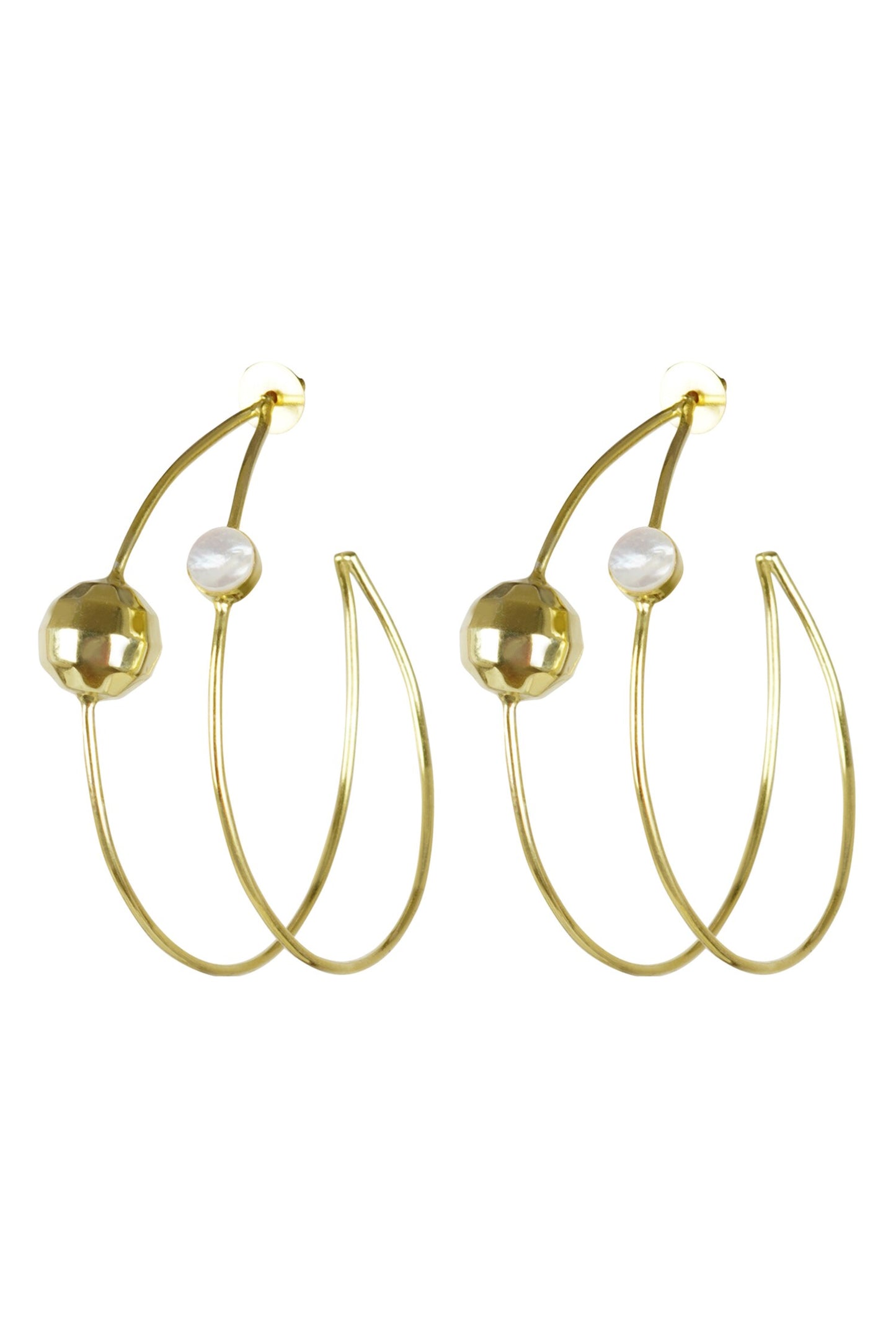 Pearl Embellished Hoops 