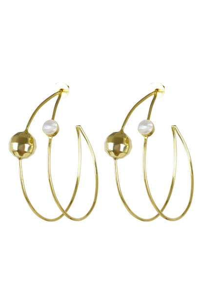 Pearl Embellished Hoops 