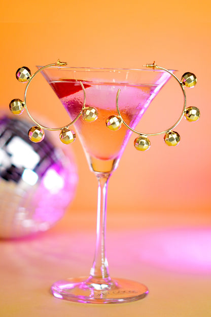 Disco Ball Textured Hoops 