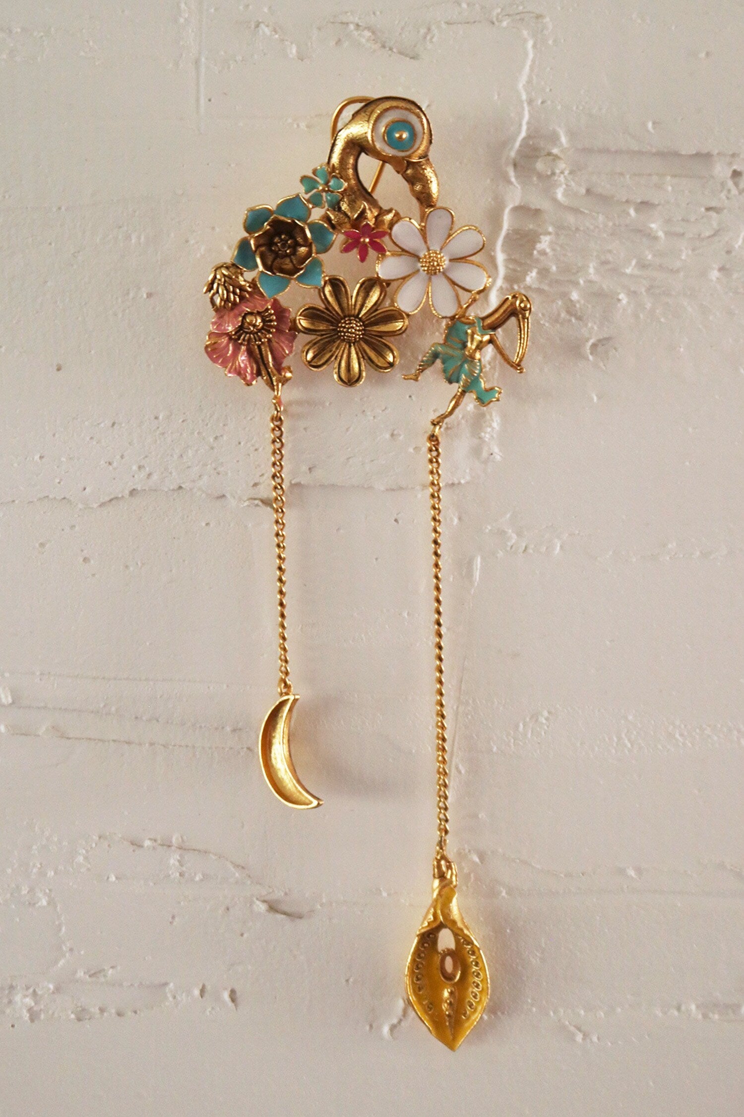 Blooming Carved Long Earrings 