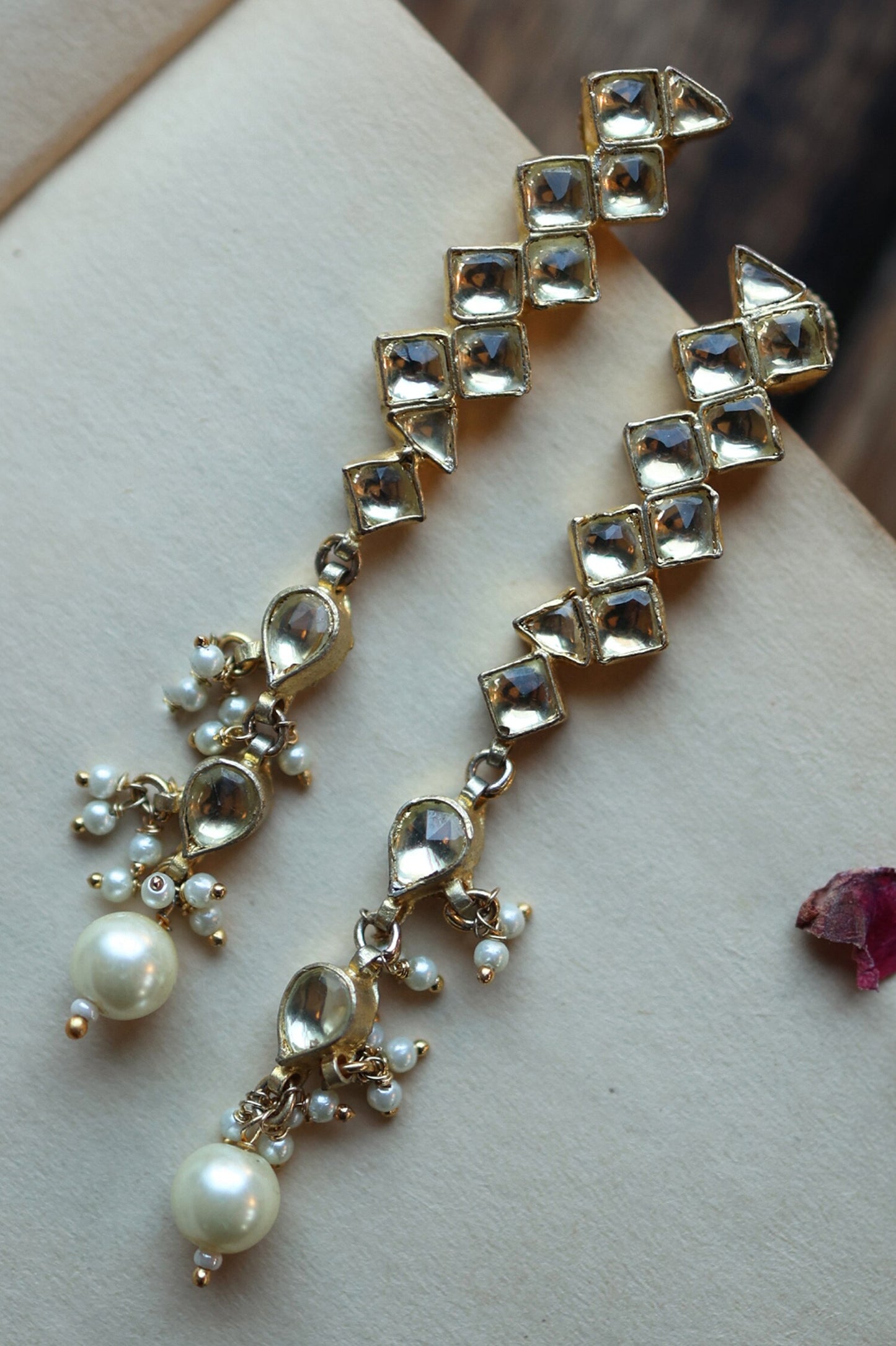 Kundan Stone Encrusted Earrings 