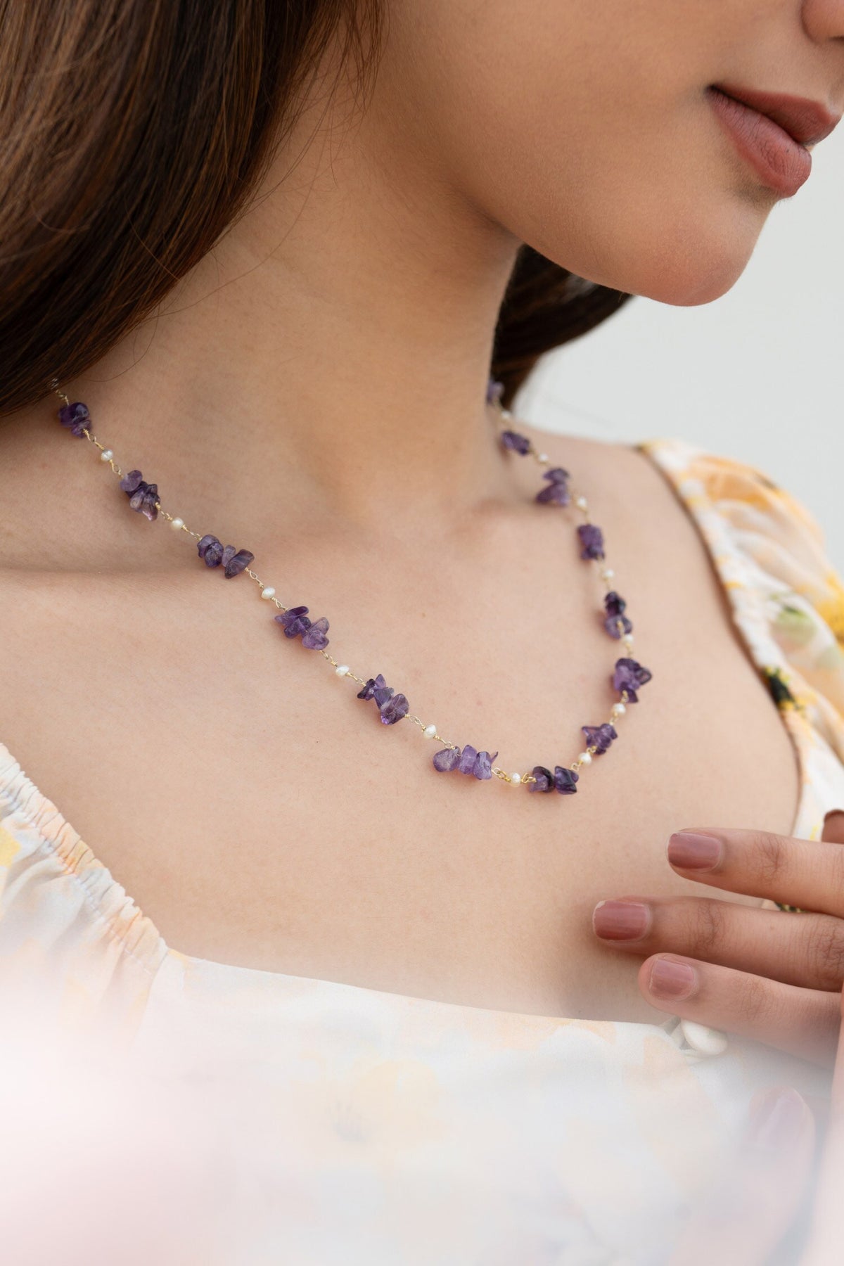 Amethyst Stone Necklace 