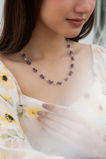 Amethyst Stone Necklace 