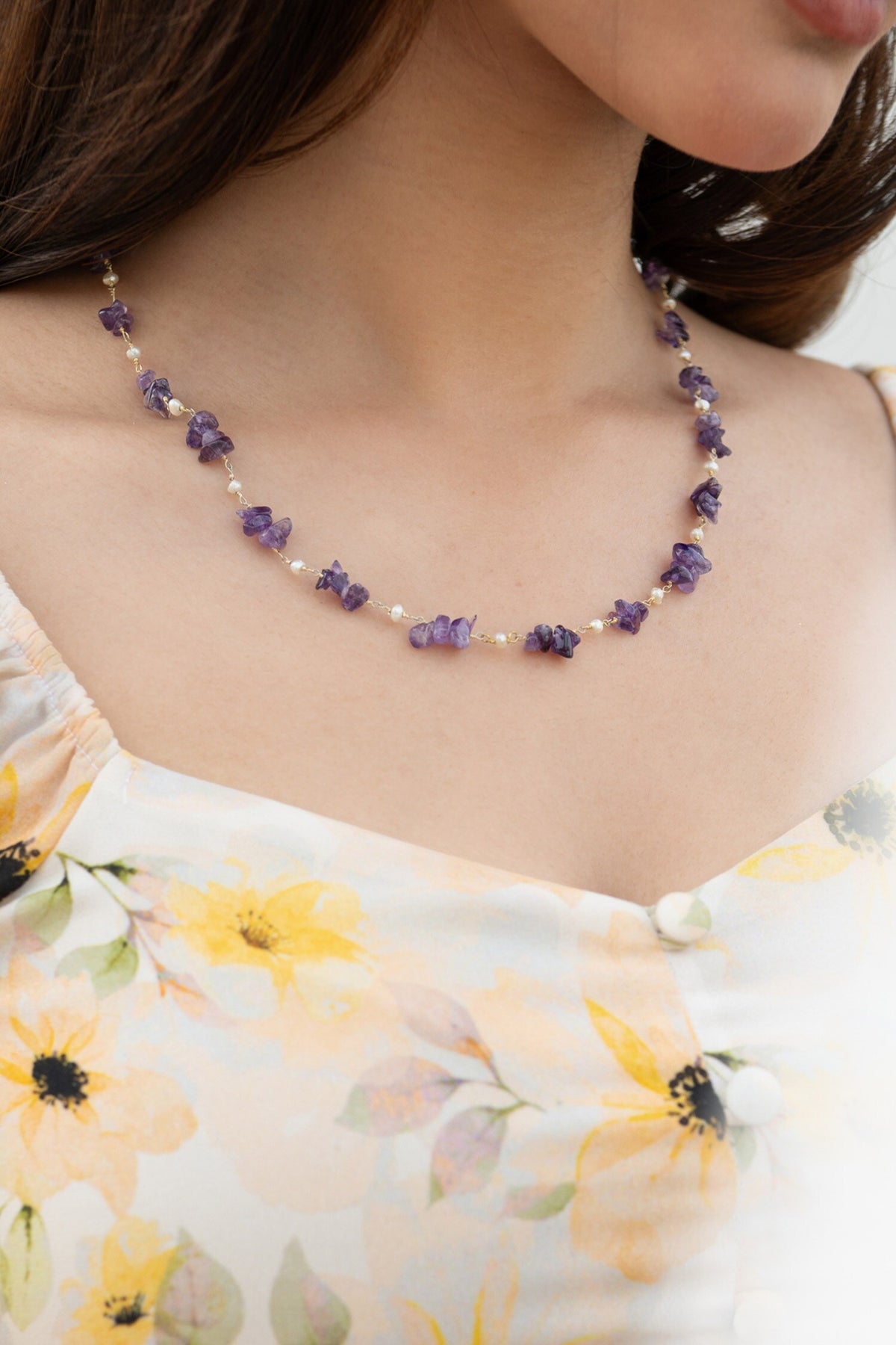 Amethyst Stone Necklace 