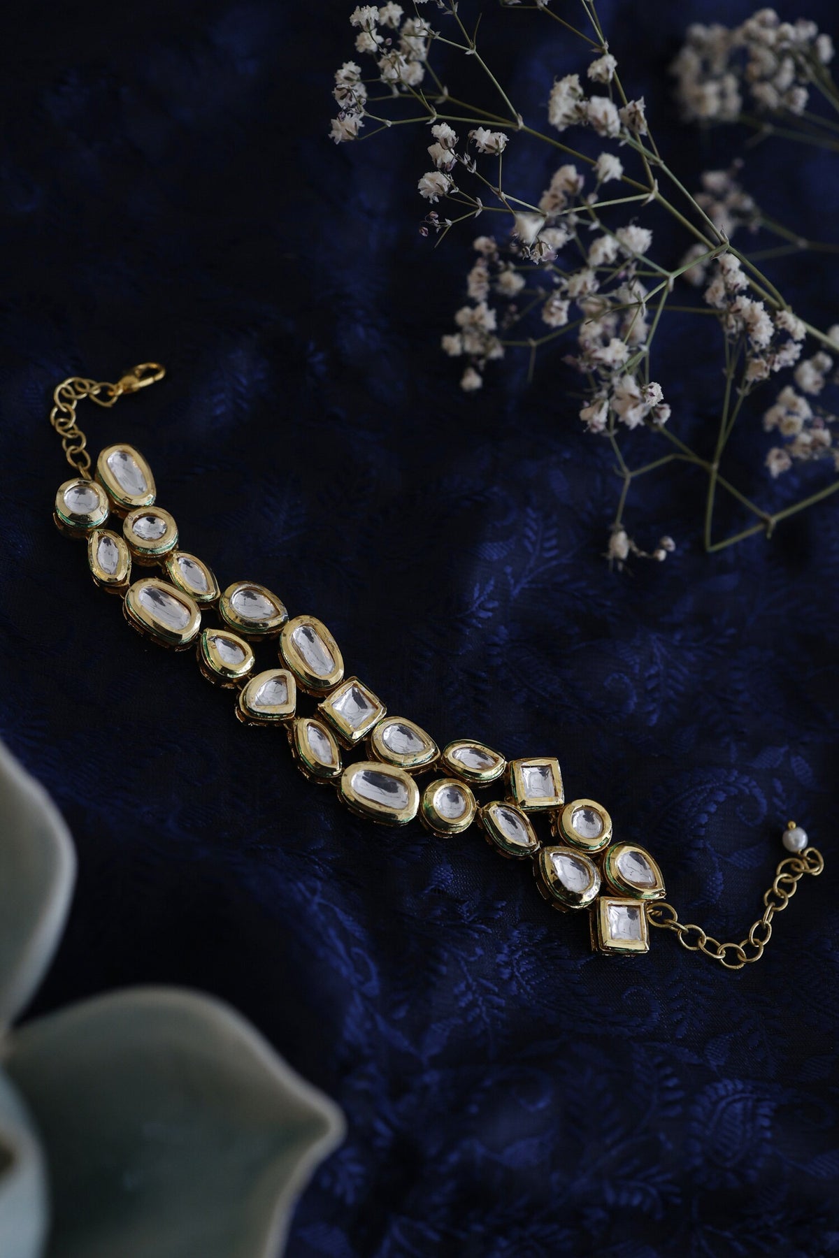Geometrical Kundan Bracelet 