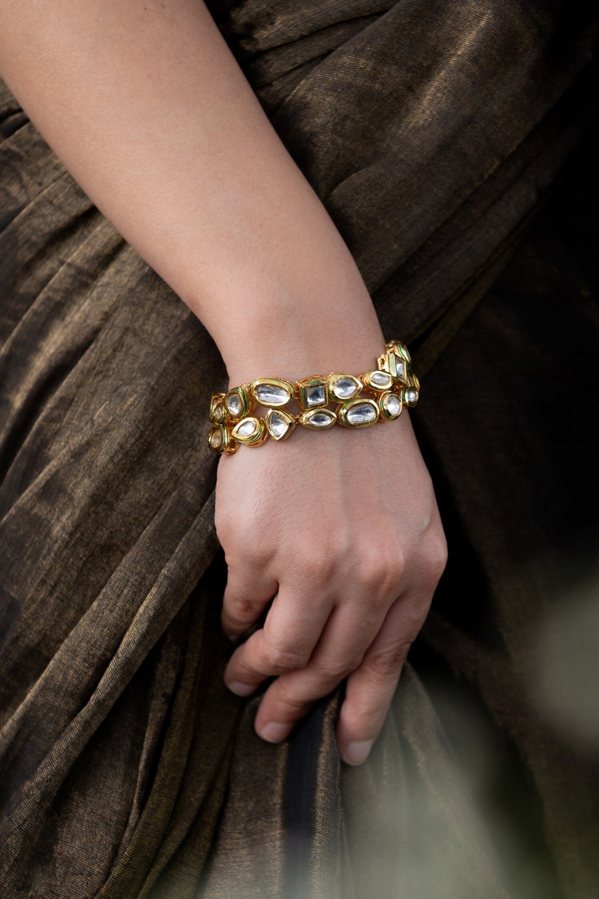 Geometrical Kundan Bracelet 
