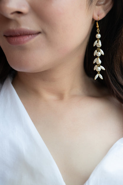 Celeste Pearl Drop Dangler Earrings 