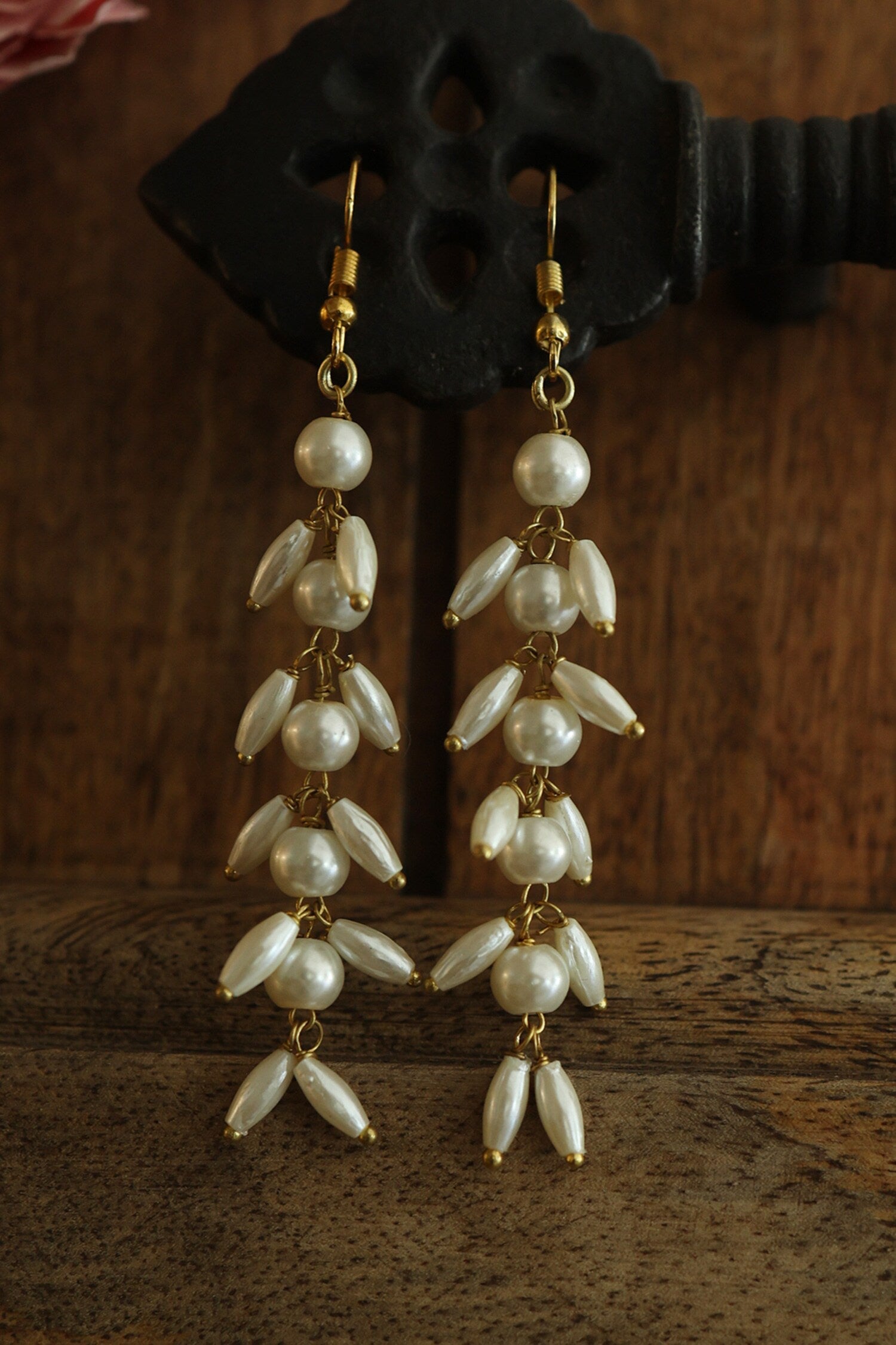 Celeste Pearl Drop Dangler Earrings 
