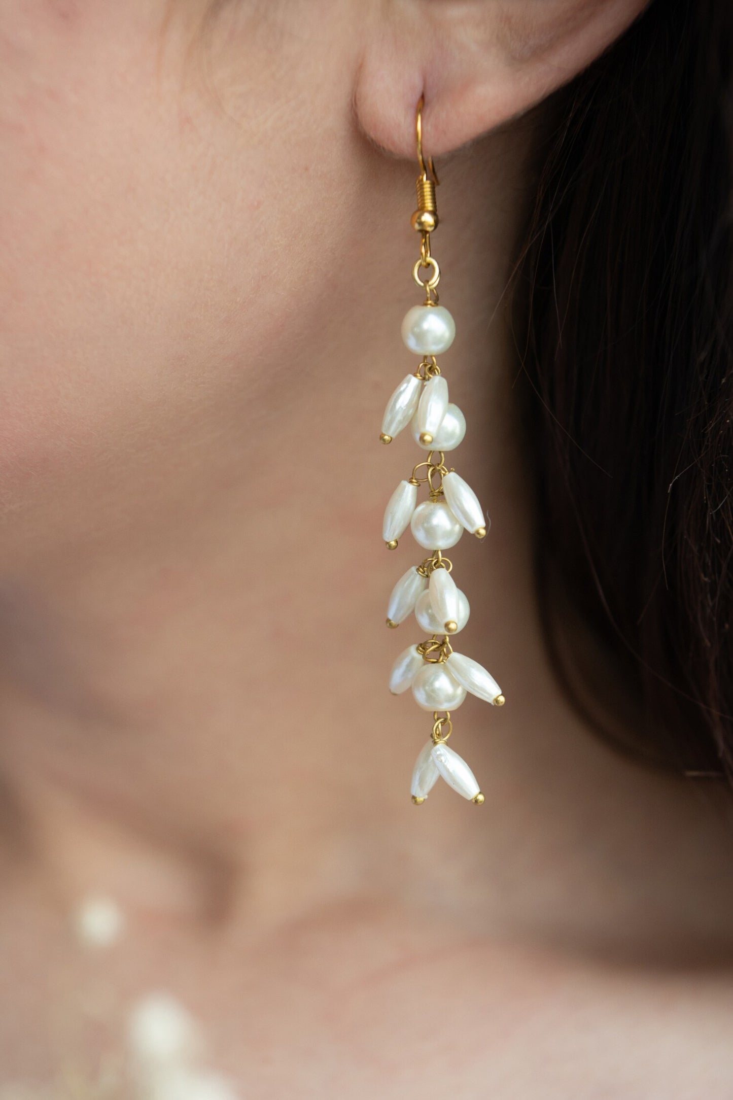 Celeste Pearl Drop Dangler Earrings 