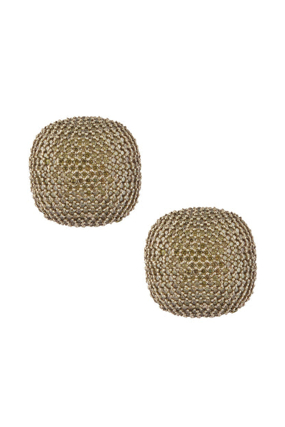 Zircon Diamond Studded Stud Earrings 