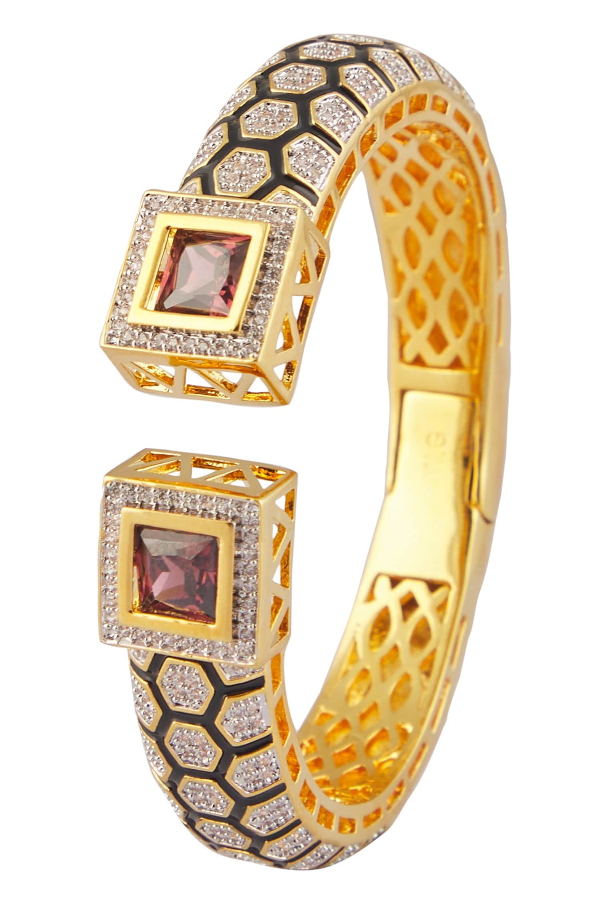 Kundan Studded Enamelled Kada 