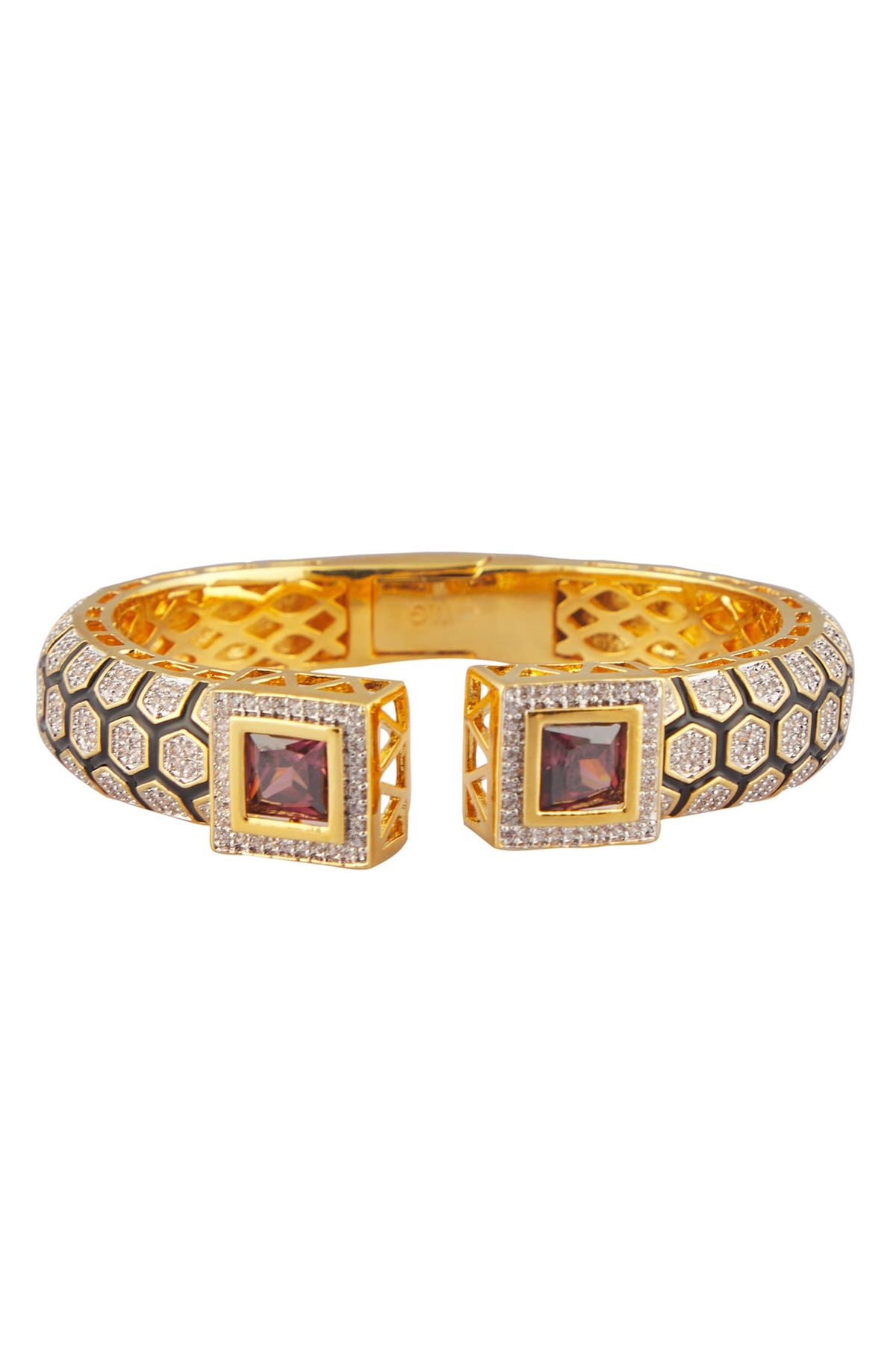 Kundan Studded Enamelled Kada 