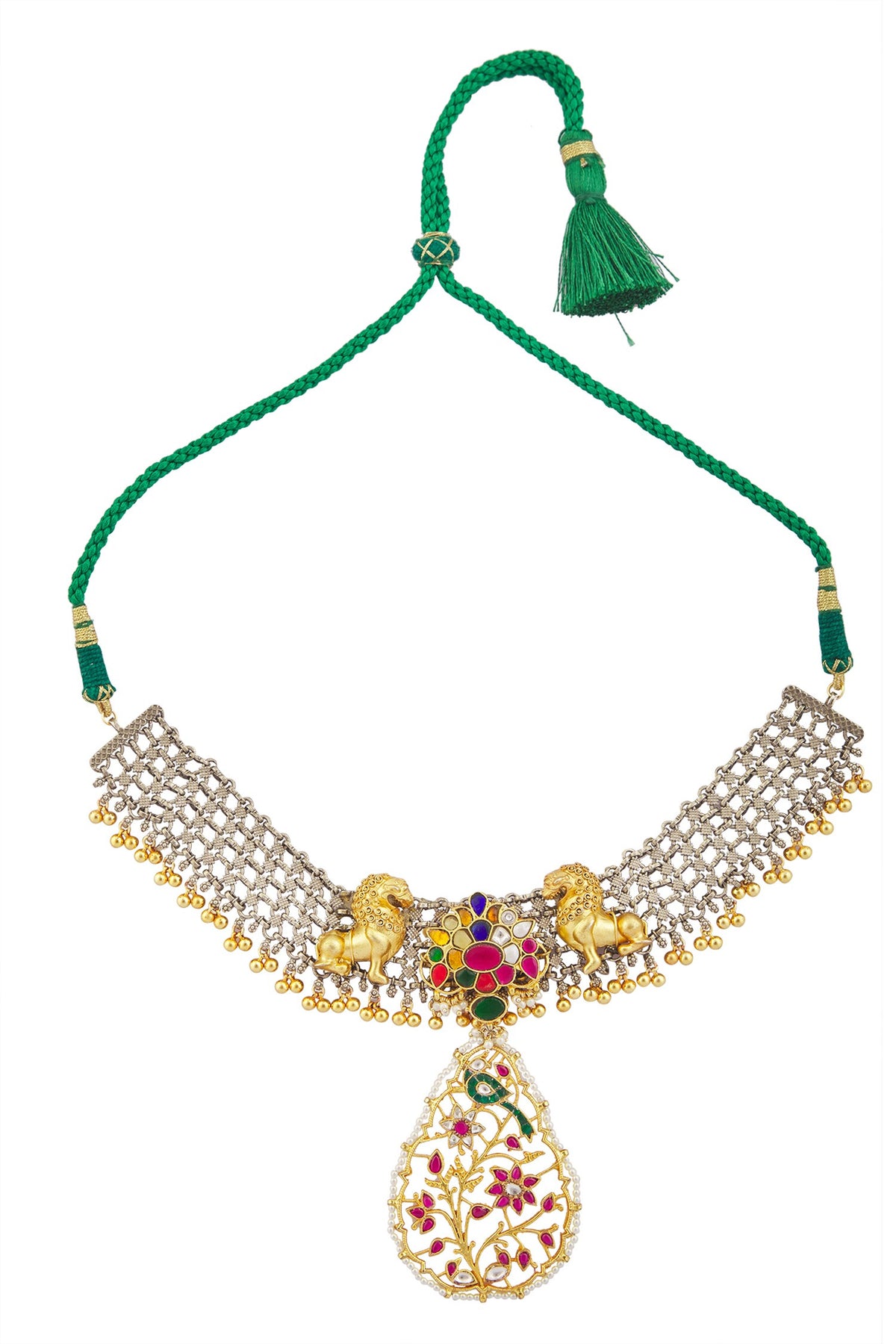 Semi Precious Stone Embellished Choker Set 