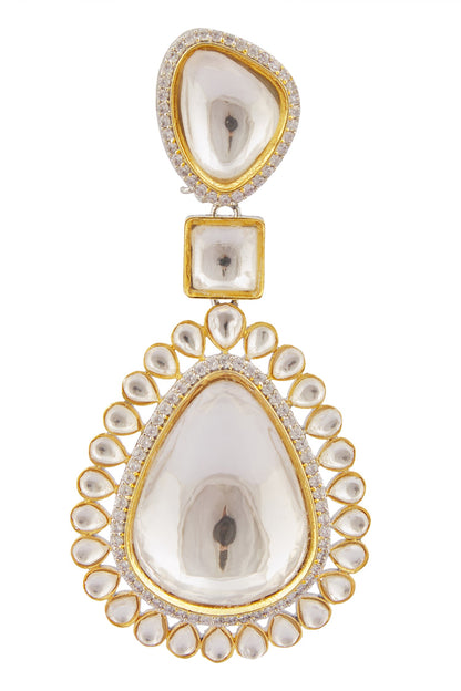 Polki Kundan Embellished Necklace Set 