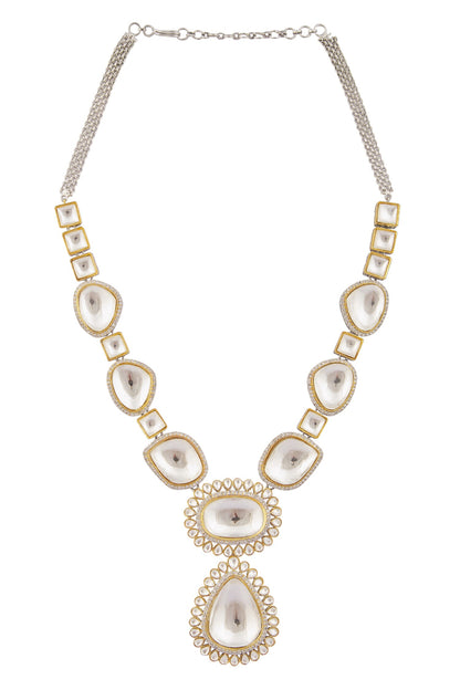 Polki Kundan Embellished Necklace Set 