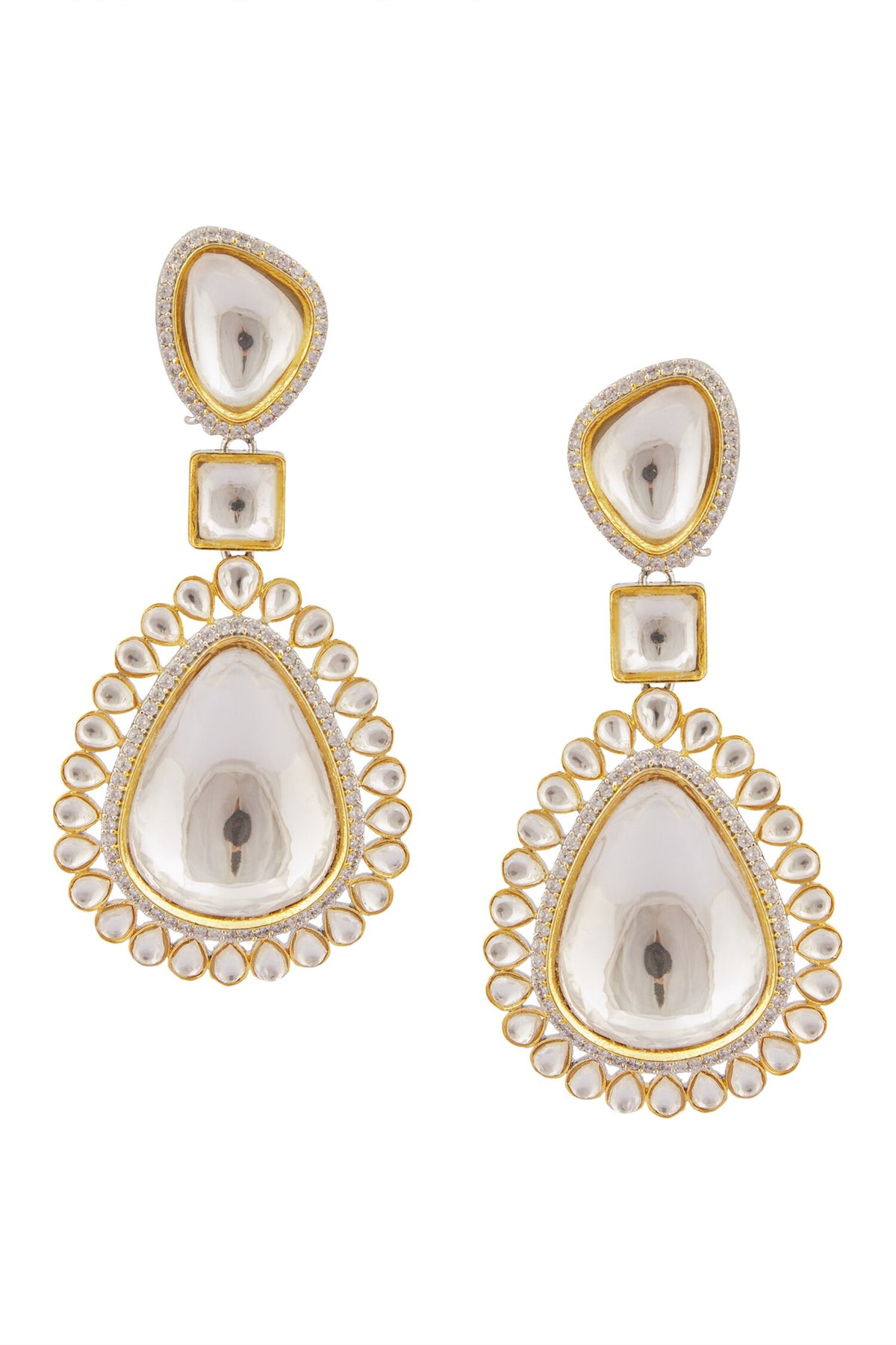 Polki Kundan Embellished Necklace Set 
