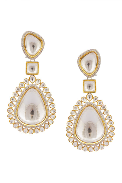 Polki Kundan Embellished Necklace Set 