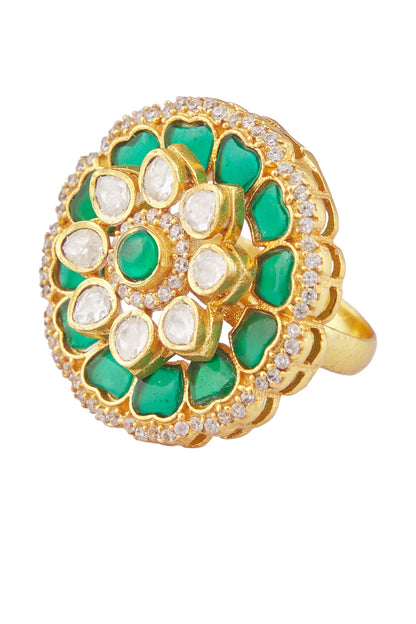 Kundan Polki Embellished Ring 