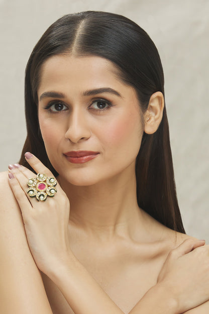 Semi-Precious Stones Embellished Ring 