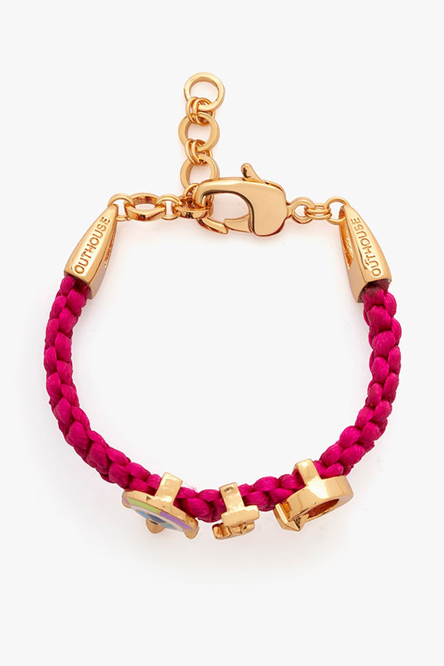 Love Links Braided Initial Bracelet 